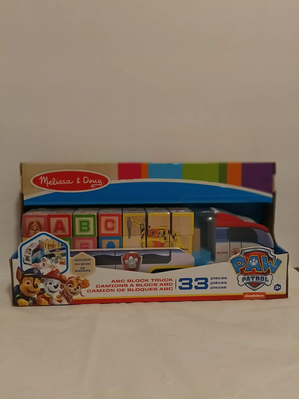 New Melissa & Doug Paw Patrol ABC Block Truck - Red/Blue